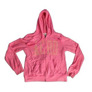 Girls Pink Aeropostale Hoodie Size Large L Y2K Clothing Sequin